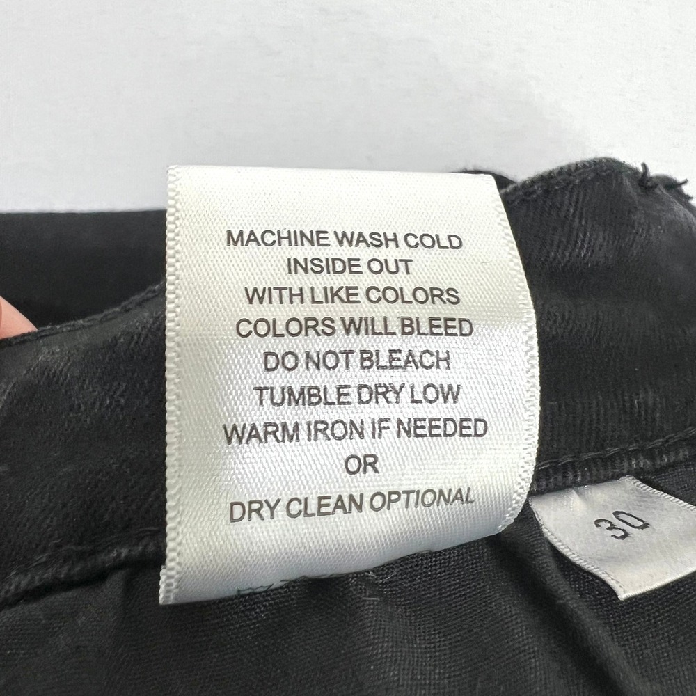 Vervet Blue Jeanne High Rise Crop Straight Jeans Black Distressed Womens Size 30 - Picture 15 of 15